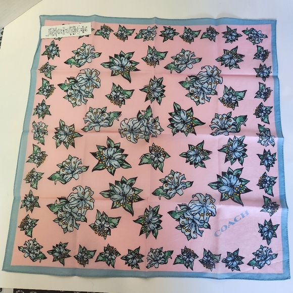 Coach handkerchief cotton Brandnew #14 - Picture 2 of 6